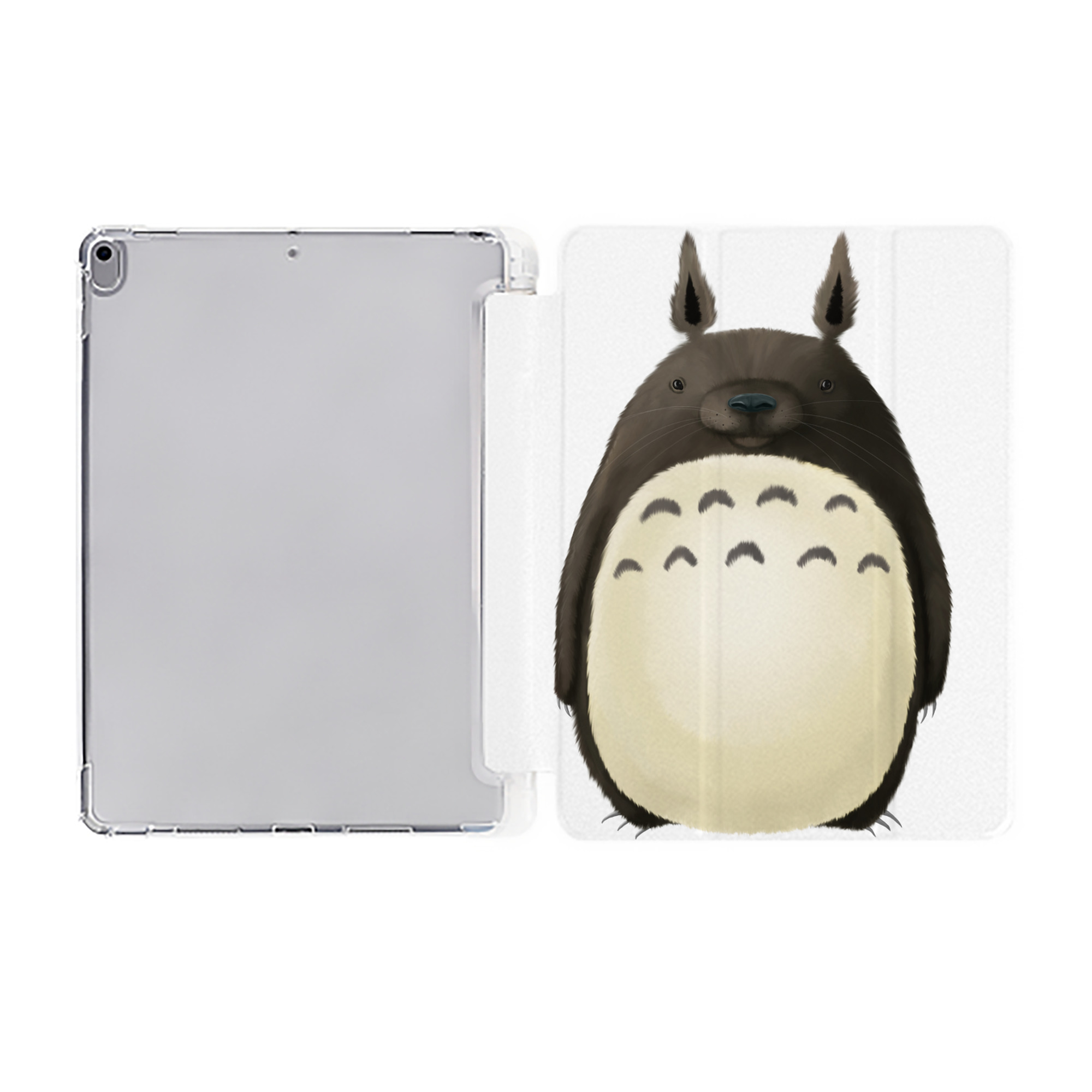 （画像用） となりのトトロ 草壁メイ 草壁サツキ My Neighbor Totoro Satsuki Kusakabe Mei Kusakabe IPad ケース ペン収納付き 三つ折りスタンド PUレザー×シリコン 対応機種9.5/10.5/10.9インチ
